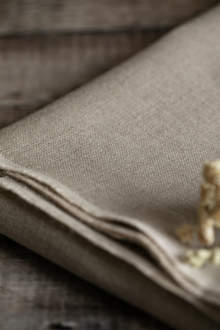 Natural Flax Chunky Laundered Linen