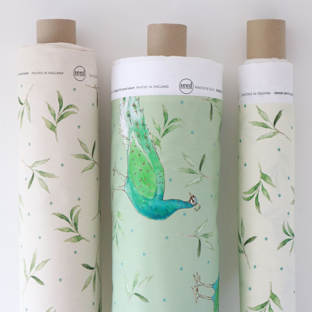 Seed Home Designs fabrics and wallpapers, bespoke curtains and textile designer